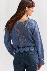 Next Strickpullover Langärmeliges Oberteil mit Häkeldetails günstig online kaufen