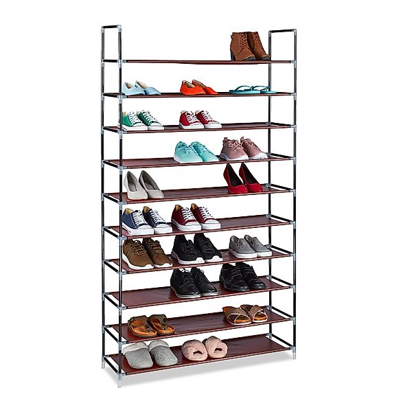relaxdays Schuhregal Stoff für 50 Paar günstig online kaufen