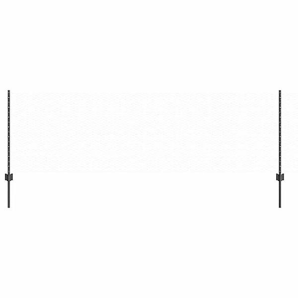 vidaXL Zaun mit Pfosten Grau 0,8 x 10 m Stahl und PVC 3336818 günstig online kaufen