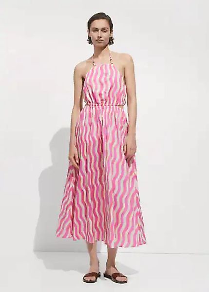 Gemustertes Kleid mit Cut-Out-Details günstig online kaufen