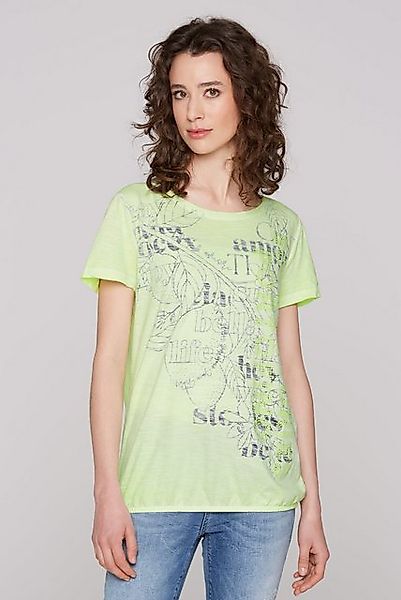 SOCCX T-Shirt SOCCX T-Shirt mit Elastiksaum und Artwork in Summe (1-tlg) Gu günstig online kaufen