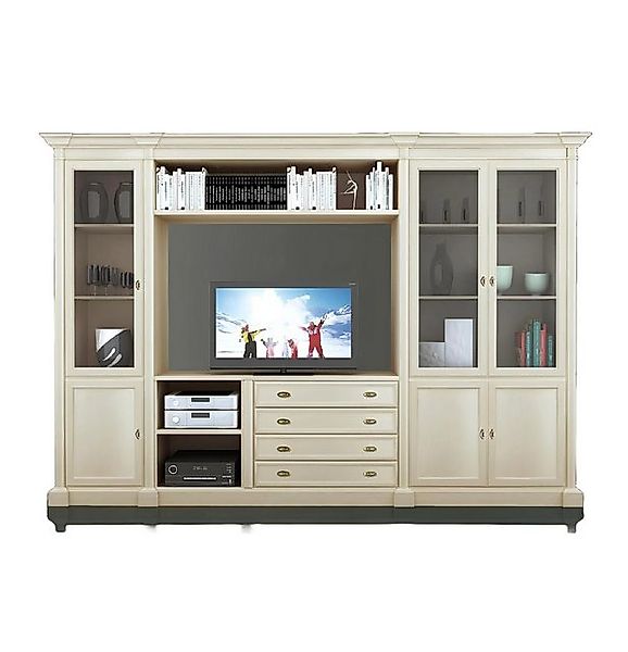 Xlmoebel TV-Schrank Wohnzimmer TV-Schrank aus Holz mit Wandschränken und Re günstig online kaufen