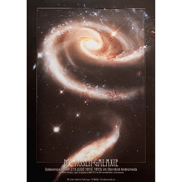 Astromedia Teleskop AstroMedia Poster Rosen-Galaxie Arp 273 günstig online kaufen