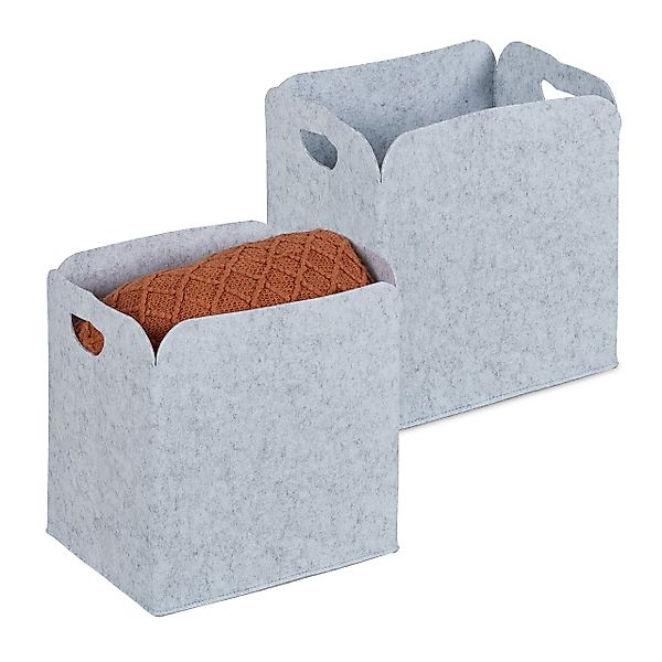 relaxdays Aufbewahrungskorb 2er Set Aufbewahrungskorb aus günstig online kaufen