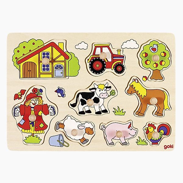 goki Steckpuzzle Steckpuzzle Bauernhof 6, 9 günstig online kaufen