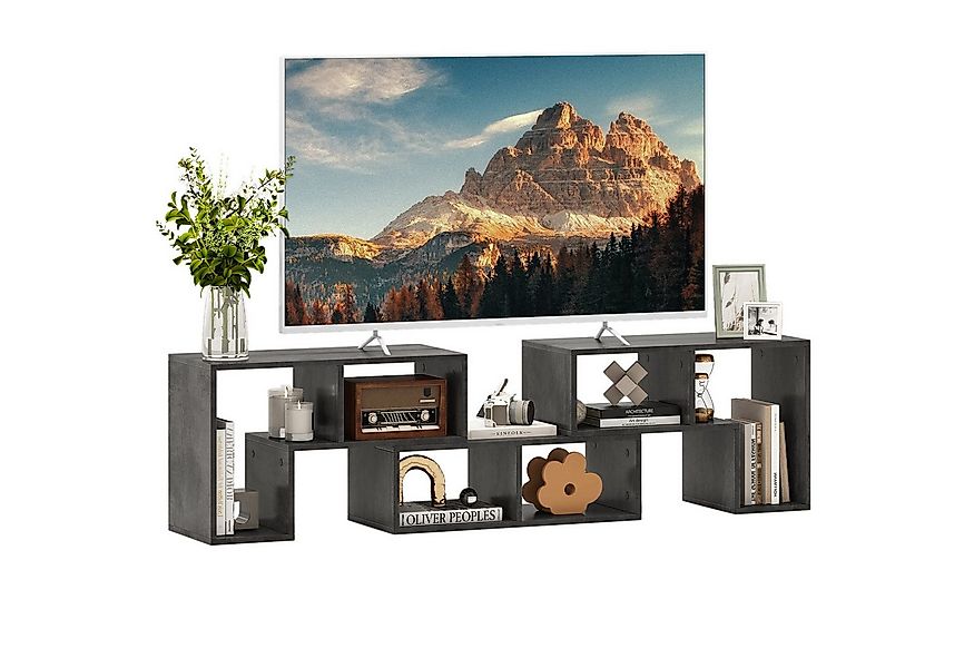 COSTWAY TV-Schrank Eckregal 3-teilig, ausziehbar, frei Kombinierbar günstig online kaufen