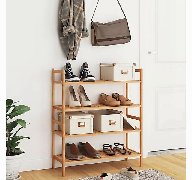 vidaXL Schuhschrank Schuhregale 2 Stk 69x27x41 cm Massivholz Nussbaum günstig online kaufen