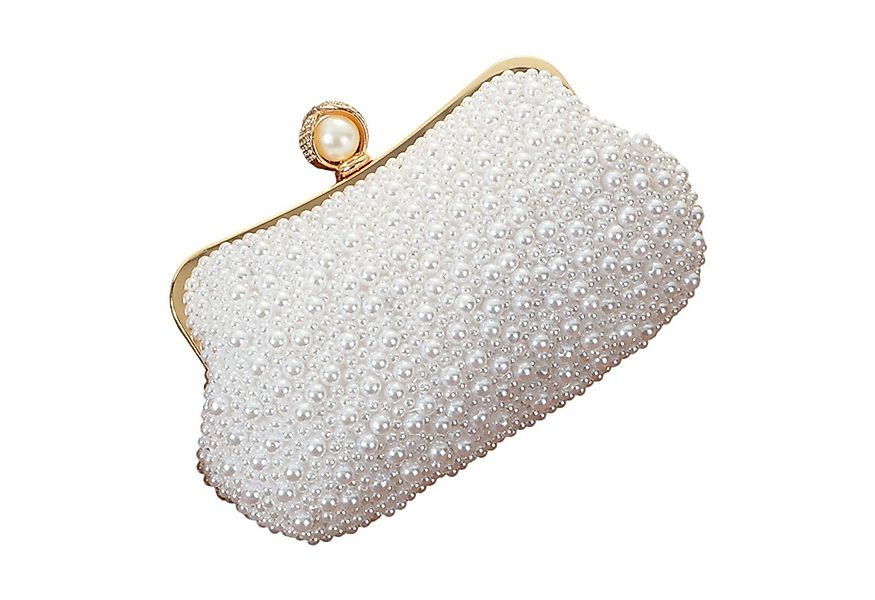 Refttenw Abendtasche Damen Clutch Elegante Handtasche mit Perlen, Kette Abn günstig online kaufen