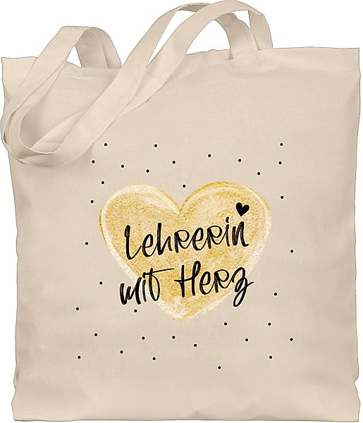 Shirtracer Umhängetasche Lehrerin mit Herz, Lehrerin günstig online kaufen