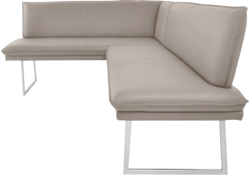 K+W Komfort & Wohnen Eckbank mit Sattlernaht und schmaler Kufe, langer Sche günstig online kaufen