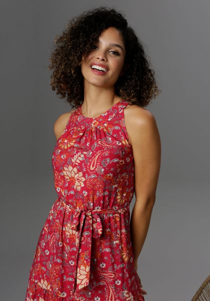 Aniston CASUAL Sommerkleid mit fantasievollem Blumendruck günstig online kaufen