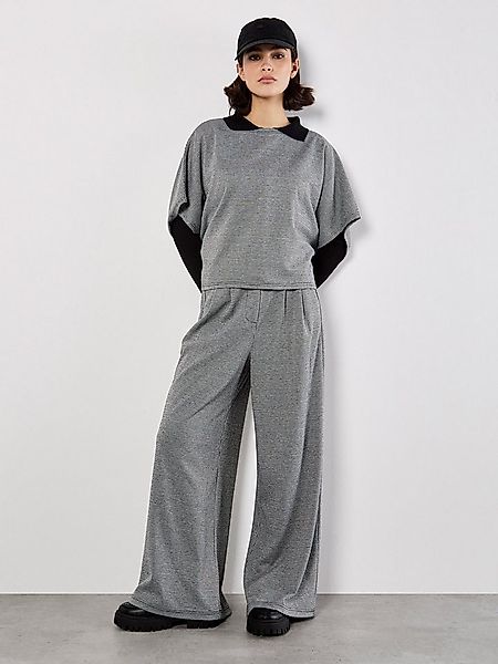 Apricot Stoffhose Wide Leg Hose im Hahnentritt-Design günstig online kaufen