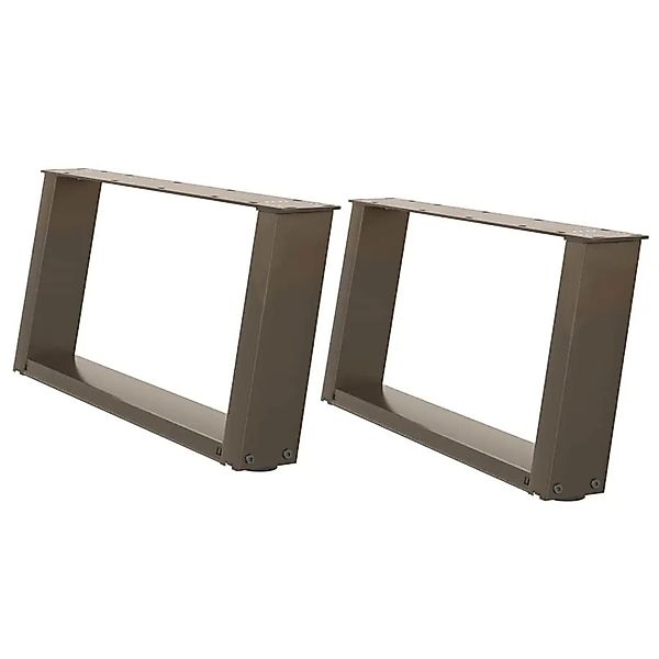 vidaXL Couchtischbeine U-Form 2 Stk Naturstahl 60x30-31 cm Stahl 4012751 günstig online kaufen