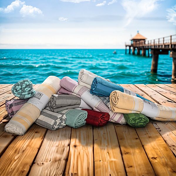 Egeria Strandtuch "Pestemal" 80x180 cm, mit Fransen günstig online kaufen