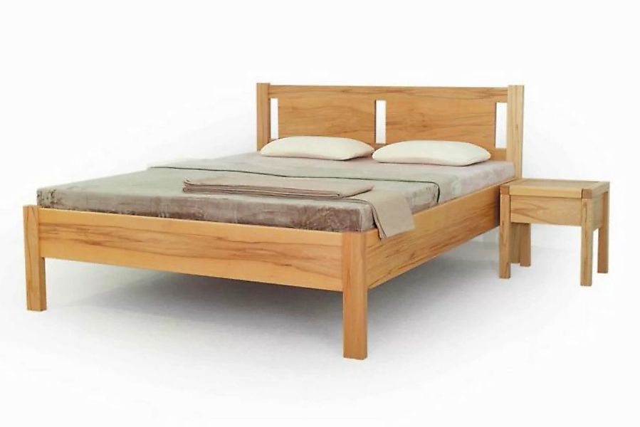 Natur24 Einzelbett Einzelbett Liva 120x200 Metallfrei Kernbuche mit Kopftei günstig online kaufen