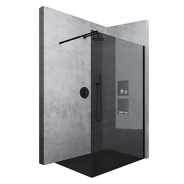 Mai & Mai Duschwand Duschwand für Dusche Duschabtrennung Schwarz Profil Gla günstig online kaufen