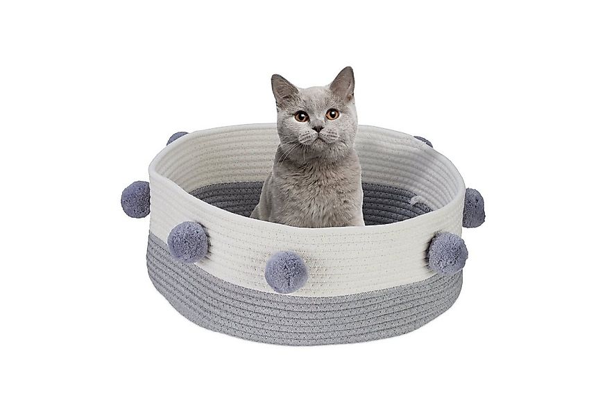 relaxdays Katzenliege Katzenbett aus Baumwolle günstig online kaufen