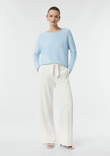 comma Chinos Hose Fließende Wide-Leg-Hose mit günstig online kaufen