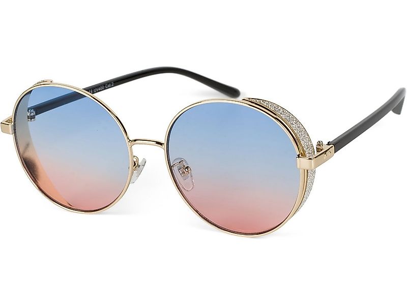 styleBREAKER Sonnenbrille Runde Sonnenbrille mit Glitzer Side Shield (1-St) günstig online kaufen