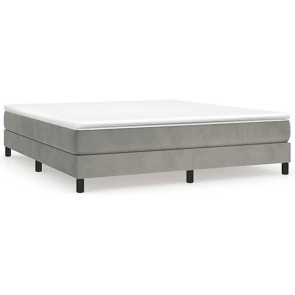Vidaxl Boxspringbett Hellgrau 160x200 Cm Samt günstig online kaufen
