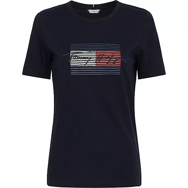 Tommy Hilfiger Regular Flag Kurzarm Rundhalsausschnitt T-shirt XS Desert Sk günstig online kaufen