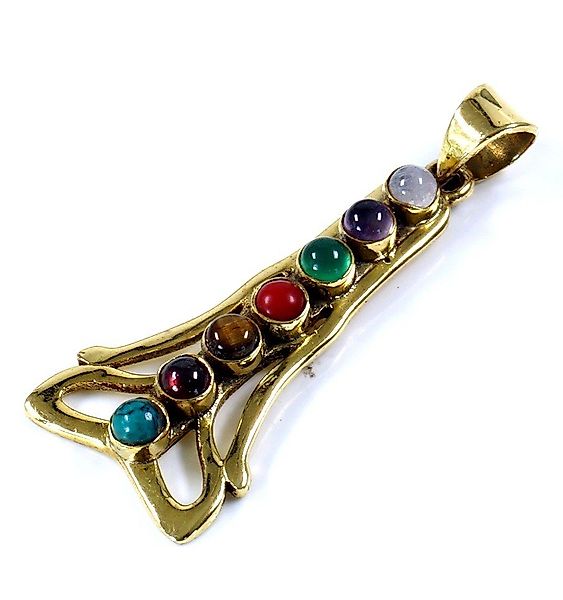 Guru-Shop Kettenanhänger 7 Chakren Amulett `Yogi` günstig online kaufen