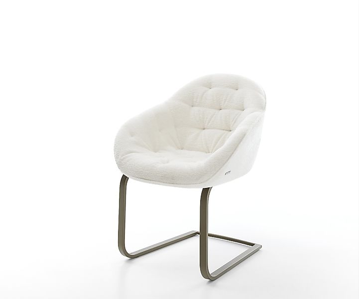 Freischwinger Gaio-Flex Bouclé Soft Beige Freischwinger flach Effektfinish günstig online kaufen