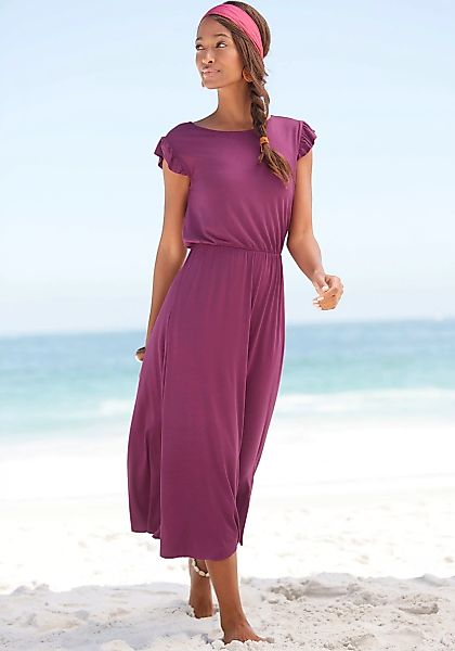 Beachtime Midikleid aus Viskosejersey, kurzärmliges Sommerkleid, Strandklei günstig online kaufen