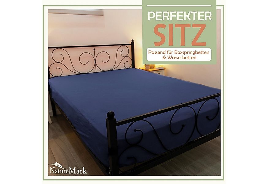 NatureMark Spannbettlaken Mikrofaser Spannbetttuch, Polyester, Gummizug: ru günstig online kaufen