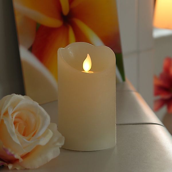 MARELIDA LED-Kerze mit beweglicher Flamme Echtwachs günstig online kaufen
