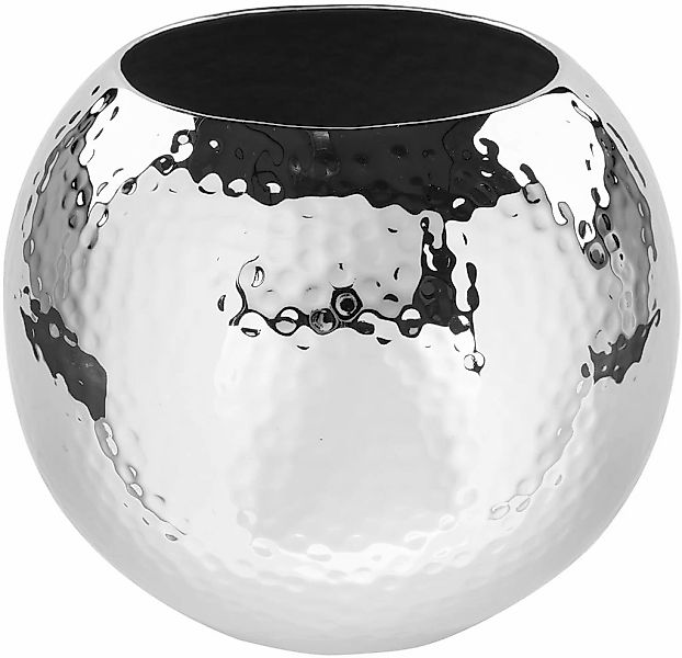 Fink Dekovase "MOON", (1 St.), Kugelvase, Tischvase aus Metall, mit gehämme günstig online kaufen