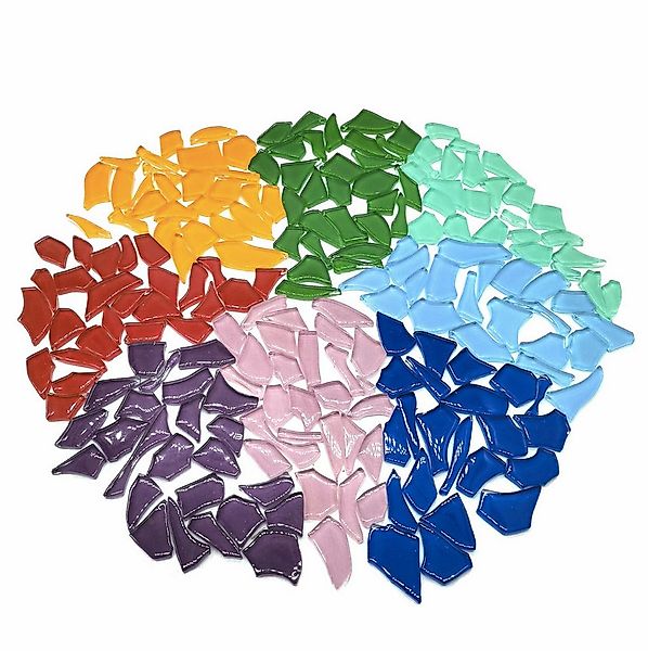 Armena Mosaikfliesen Glasmosaik unregelmäßige Glasfliesen 8 Farben gemischt günstig online kaufen