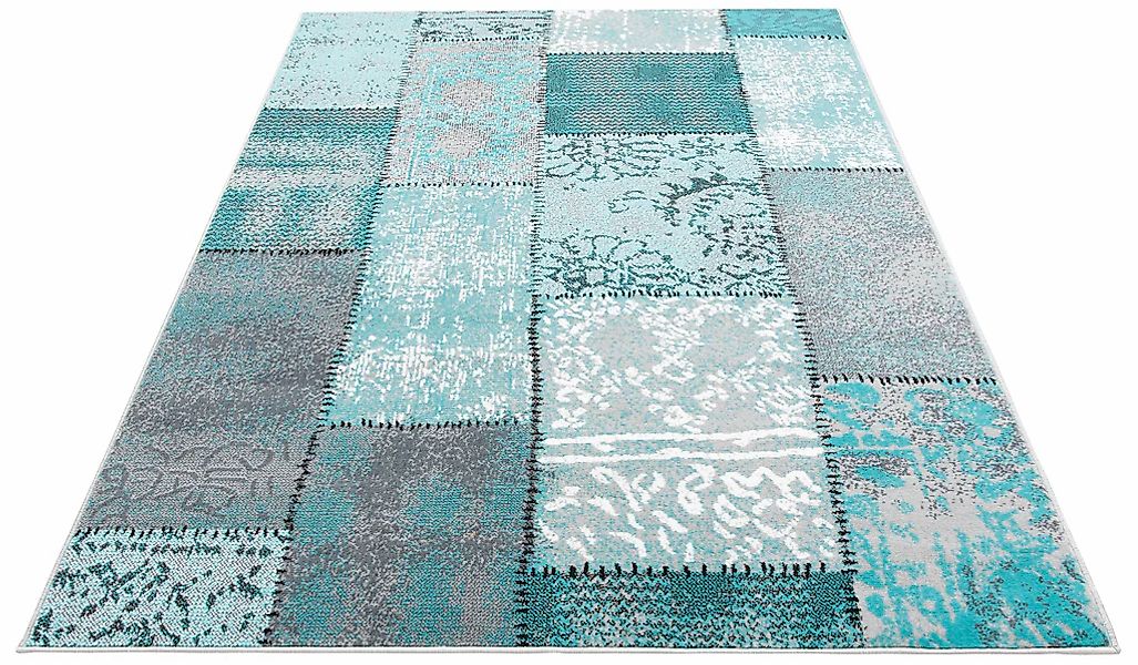 my home Teppich "Garry" rechteckig 7 mm Höhe Vintage, Kurzflor, Patchwork-D günstig online kaufen