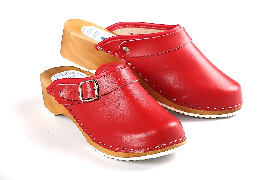 Aves-24 CLOGS Pantolette Sandalette Leder Holzschuhe günstig online kaufen