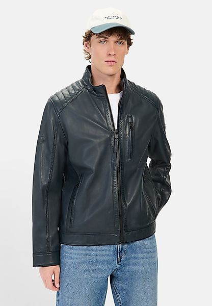 camel active Lederjacke mit Reißverschlusstaschen günstig online kaufen