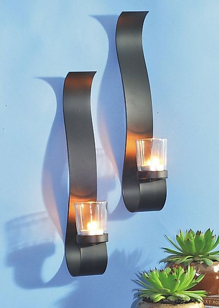 Mojawo Laterne 2er Set Wandkerzenhalter für Teelichter günstig online kaufen