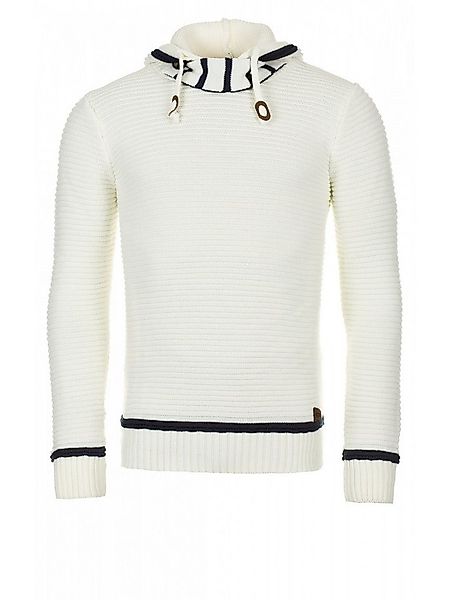 Yazubi Rundhalspullover Strick Kapuzenpullover 129 mit Kapuze günstig online kaufen