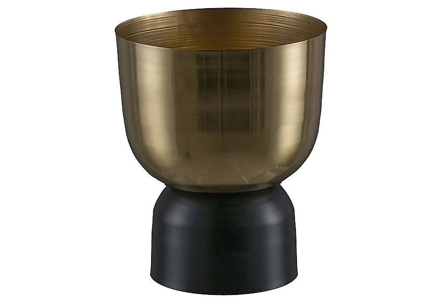Gasper Übertopf SOLARIS, Goldfarben, Aluminium, Schwarz, Ø 26 cm (1 St) günstig online kaufen