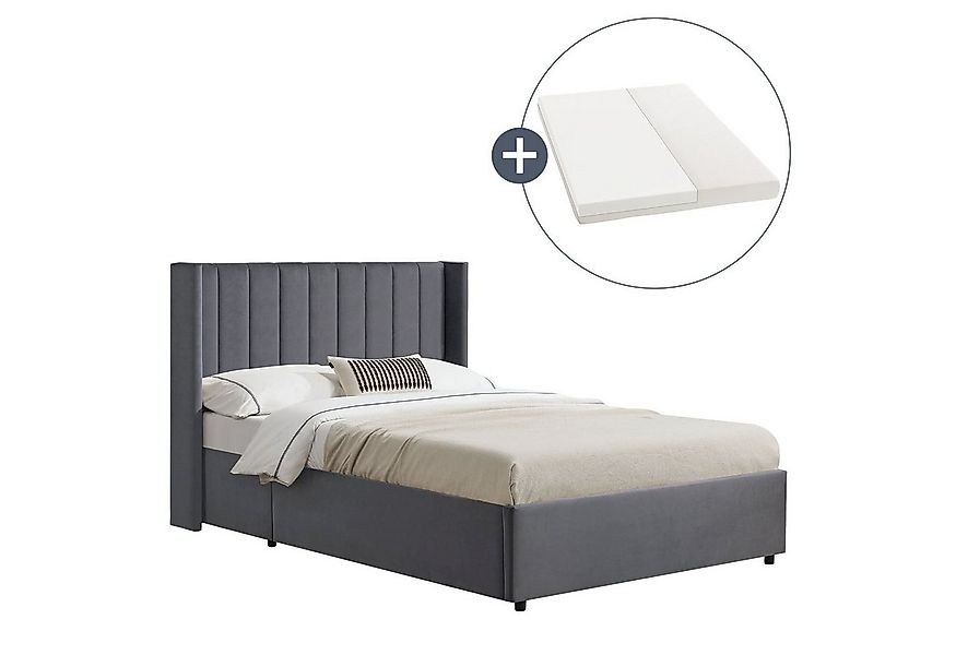 Juskys Polsterbett Savona, großer Stauraum, mit Gasdruckfeder, weicher Samt günstig online kaufen
