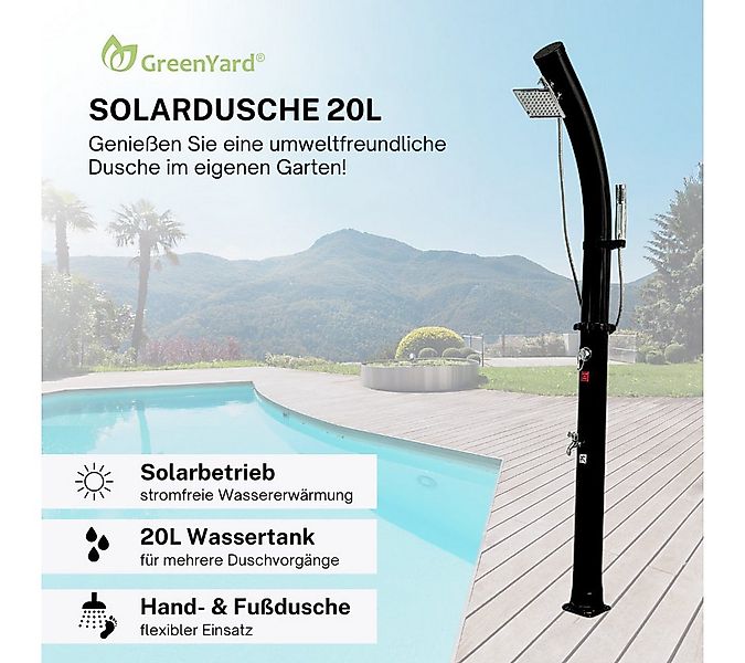 Green Yard Solardusche Solardusche mit 20L Tank und Handbrause (Komplett-Se günstig online kaufen