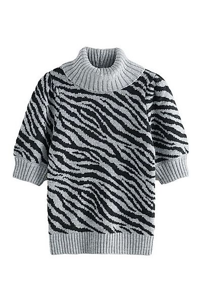 Next Kurzarmpullover Rollkragenpullover mit kurzen Ärmeln, Zebramuster (1-t günstig online kaufen