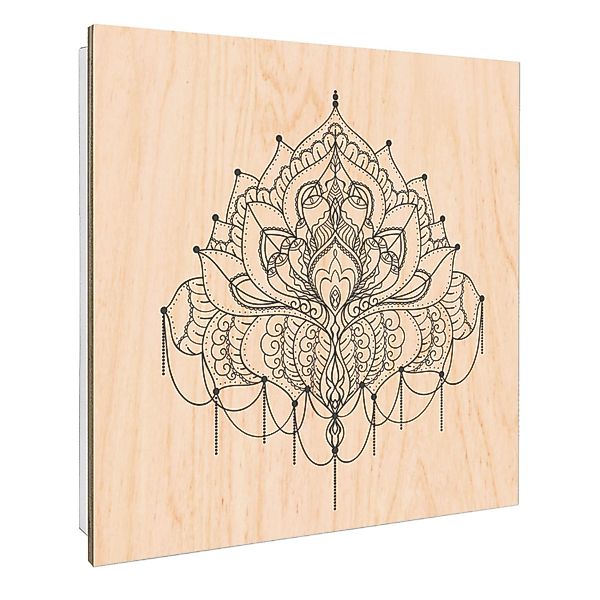 Banjado Großer Schlüsselbox Holz 30x30cm Weiß Scharnier Rechts 50 Haken Sch günstig online kaufen
