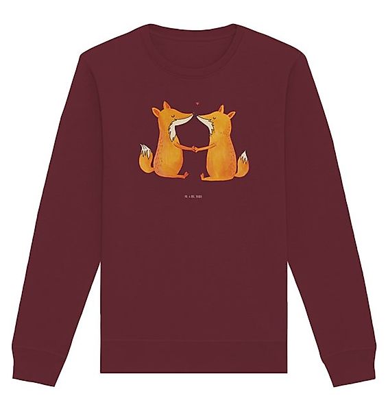 Mr. & Mrs. Panda Longpullover Größe M Füchse Liebe - Burgundy - Geschenk, F günstig online kaufen