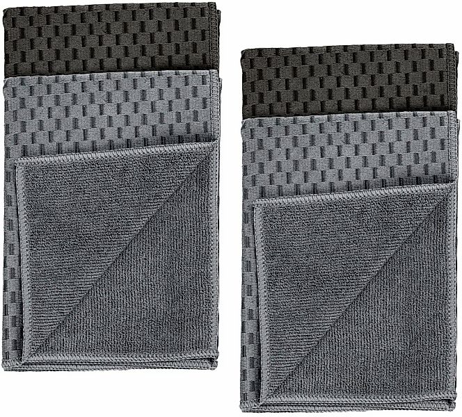 WENKO Geschirrtuch "Modell Miko" Mikrofaser, zum Abtrocknen & Polieren, sau günstig online kaufen