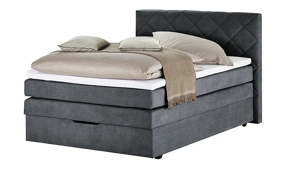 Boxspringbett mit Bettkasten und Topper Princess ¦ grau ¦ Maße (cm): B: 152 günstig online kaufen