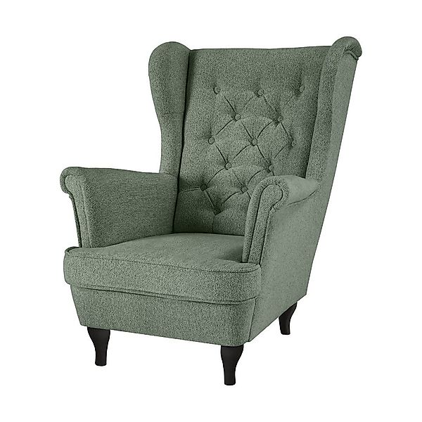 Beautysofa Ohrensessel Sessel FALCO Chesterfield Wohnzimmersessel günstig online kaufen