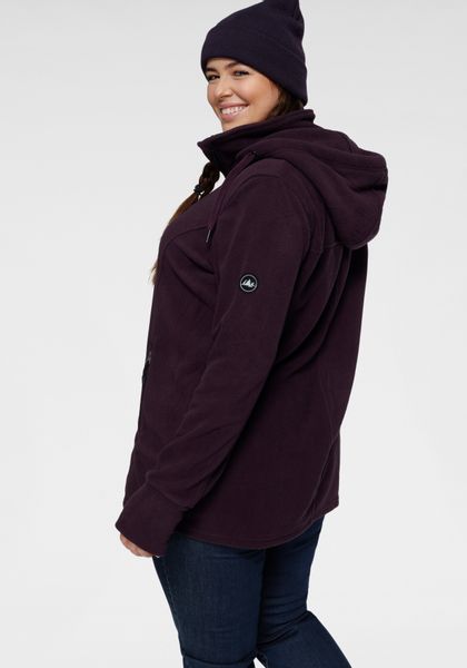 Polarino Fleecejacke mit Kapuze für kalte Tage, aus Fleece, sportlicher Sti günstig online kaufen