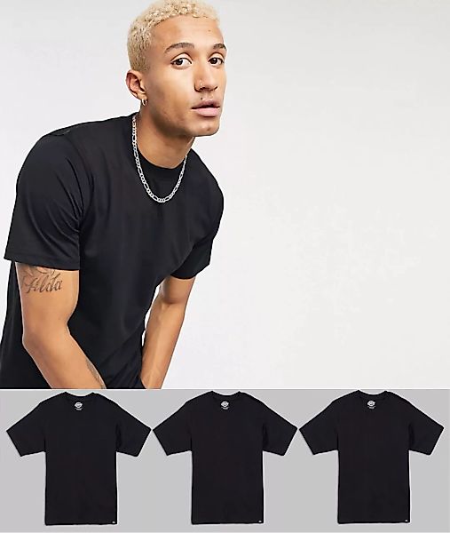 Dickies – T-Shirts in Schwarz im 3er-Pack günstig online kaufen