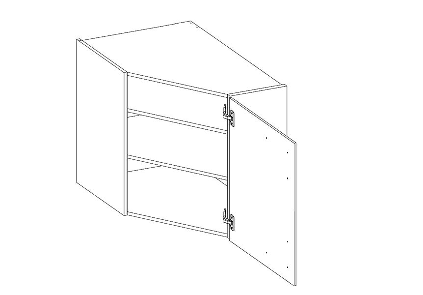 Küchen-Preisbombe Eckhängeschrank 60x60 cm Küche Vigo günstig online kaufen