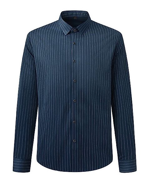 Allthemen Businesshemd Herren langarm Oberhemd aus Stretchmaterial Streifen günstig online kaufen